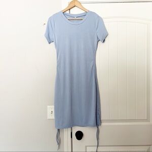 NWT Halara Ruched Mini Dress Sky Blue